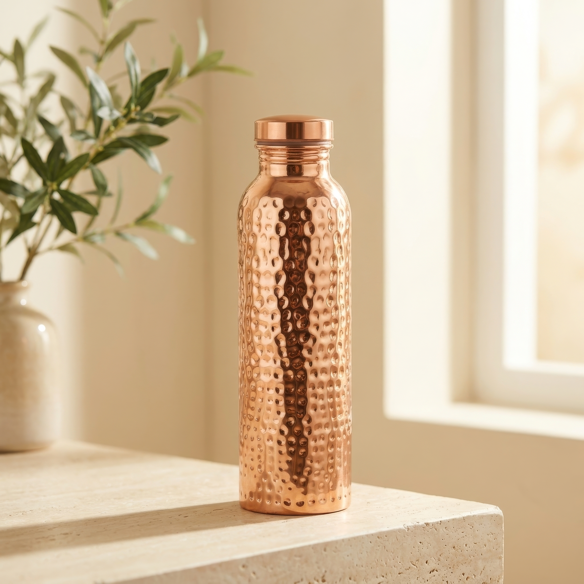 Hammered Copper Water Bottle